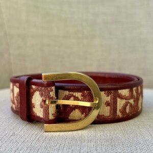 Dior Trotter Belt Bordeaux